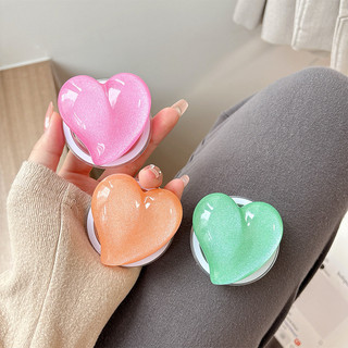 3d Tình Yêu Màu Trơn Tròn Từ Tính Giá Đỡ Điện Thoại Cho IPhone 16 15 14 13 12 Pro Max 14 Plus Có Thể Gập Lại Pop Ring Grip Co Giãn Để Bàn Đứng P2