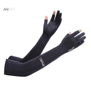 Julyhot Tay Tay Áo Chống Nắng Chống Tia UV Băng Lụa Thể Thao Nam Nữ 2 Ngón Tay Ngoài Trời Thoáng Khí Massivedeals