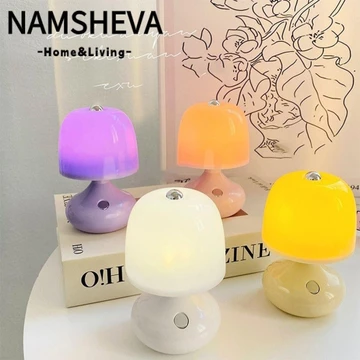 Đèn ngủ để bàn sứa NAMSHEVA, Đèn bàn dễ thương đầu giường Đèn ngủ phòng ngủ Đèn ngủ không khí, Đèn ngủ trang trí di động Mini