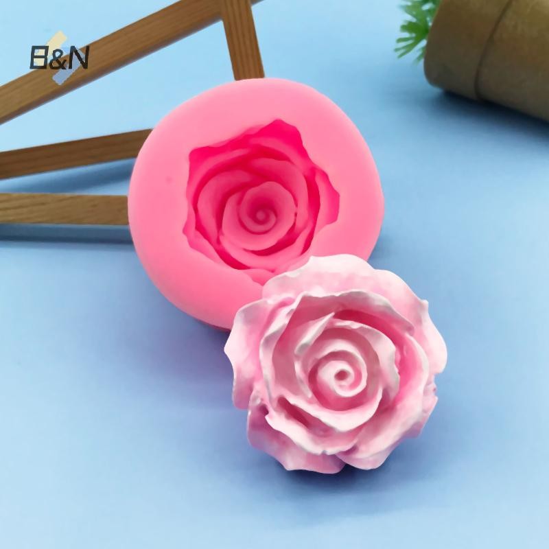 B & N 3D Hoa Hồng Đẹp Khuôn Silicon DIY Bánh Sô Cô La Trang Trí Dụng Cụ Fondant Trang Trí Bánh Cưới Hoa Khuôn Xà Phòng.
