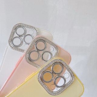 Kim Cương Lấp Lánh Bảo Vệ Ống Kính Phim 2 Trong 1 Silicon Ốp Lưng Điện Thoại iPhone 16Promax 12 13 14 15 Pro Max 15Plus 11 Chống Sốc Nữ Điện Thoại Di Động