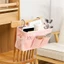 Exhila Dung Tích Lớn Túi Bảo Quản Cho Sách Và Điều Khiển Từ Xa Vải Lanh Cotton Đầu Giường Bỏ Túi Người Tổ Chức Ký Túc Xá Sinh Viên Accessor