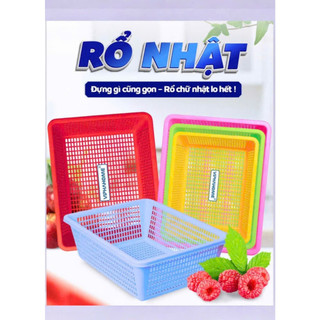 Rổ Nhựa Chữ Nhật 4  Màu, 5 Kích Cỡ - Chất Lượng Cao, Nhựa WinHome - Trường An VN