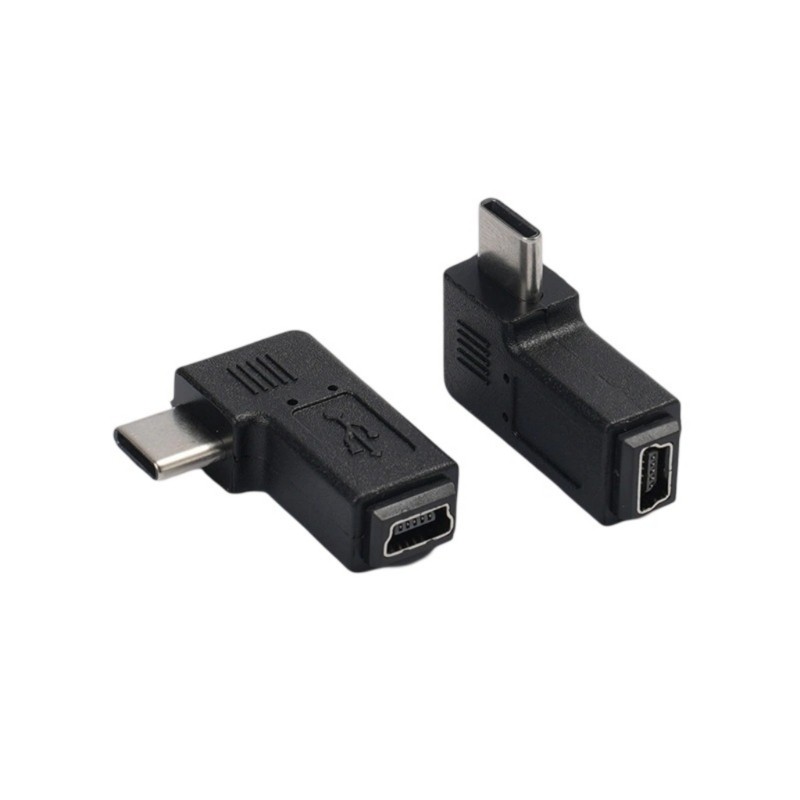Bộ chuyển đổi Moon Mini USB sang USB C 90 độ Type-C Nam sang Mini USB Nữ