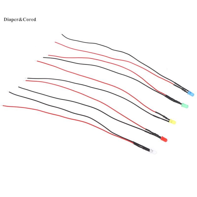 Diaper & CORED 5 bóng đèn nhỏ 12V 5mm độ sáng cao Dây đèn LED 20cm Yth ...