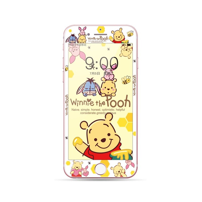 Kính cường lực 3D Phim hoạt hình Kính cường lực bảo vệ toàn diện 4,7 5,5 inch cho iphone 4 4s 5 5s se 6 6s 7 8 plus se2 se3
