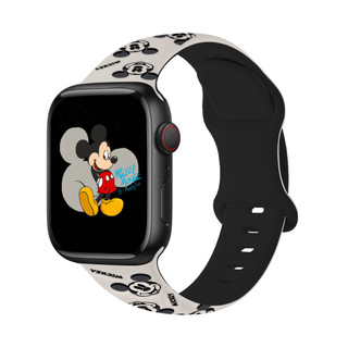 Cute cartoon Mickey silicone strap for Apple Watch Ultra 46/44/40/49/45/41/42/38/45mm iwatch Series Ultra/10/9/8/7/6/5/4/3/2/1/SE