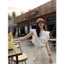 Milyfashion Mùa Hè Pháp Phong Cách Mới Khâu Lá Sen Trắng Ren Sang Trọng Đẹp Nhỏ Bay Tay Áo Sơ Mi