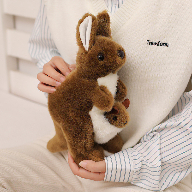 Nâu Kangaroo Sang Trọng Đồ Chơi Mô Phỏng Kangaroo Sang Trọng Búp Bê Vui Vẻ Kangaroo Nhồi Bông Gối Đồ Chơi Trang Trí Nhà Máy Tính Để Bàn Mềm Mại Cho Bé Làm Dịu Búp Bê Trẻ Em Quà Tặng Sinh Nhật Đổi Quà Tặng Quà Tặng