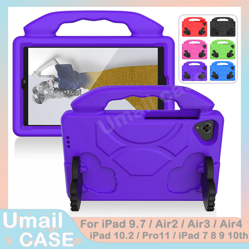Ốp Chống Sốc Trẻ Em Eva Cho iPad Pro 9.7 2017 2018 Air2 Air3 10.5 Air4 Air5 10.9 iPad 10.2 iPad 2 3 4 5 6 7 8 9 10th Gen Pro 11 2020 2022 Bảo Vệ Toàn Thân Vỏ Máy Tính Bảng