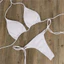 Mới Châu Âu Và Mỹ Bikini Đồ Bơi Màu Trơn Ba Điểm Gợi Cảm Nữ Chia Có Thể Điều Chỉnh Dây