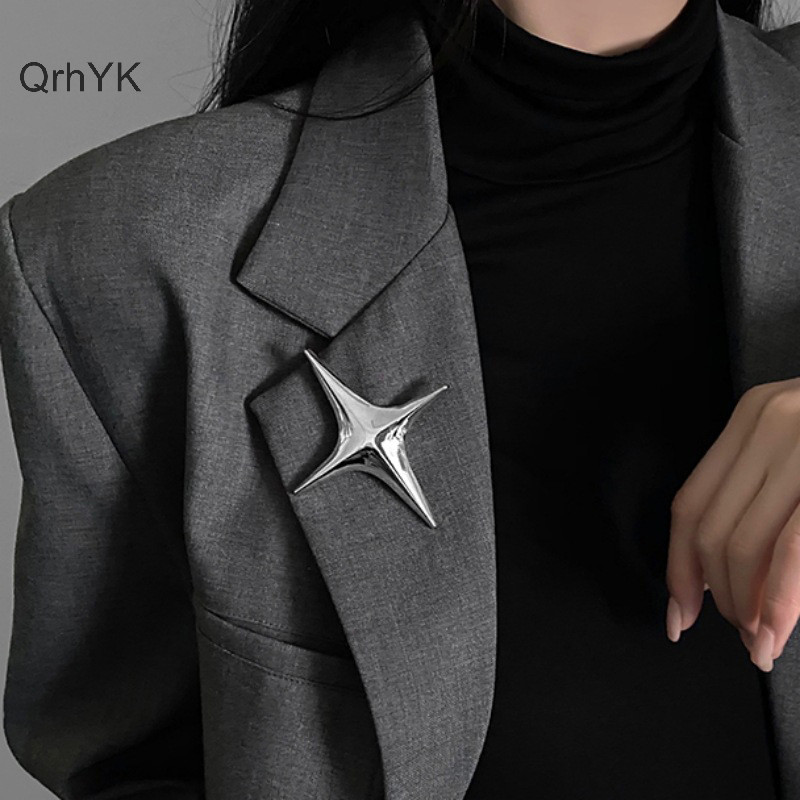 Thời Trang Nhà Máy Thời Trang Mới Punk Rock Màu Bạc Kim Loại Chữ Thập Ngôi Sao Thổ Cẩm Tính Khí Chúa Giêsu May Mắn Thổ Cẩm Chân Dành Cho Nam Nữ Áo Sơ Mi Trang Sức QrhYK