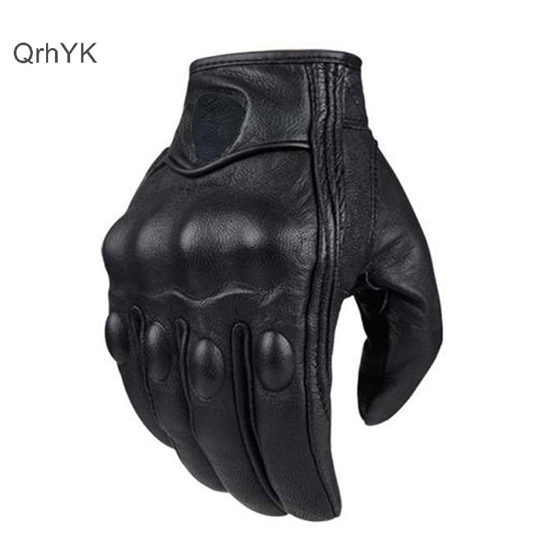 Nhà Máy Thời Trang Retro Da Thật Găng Tay Xe Máy Moto Găng Tay Chống Thấm Nước Găng Tay Motocross QrhYK