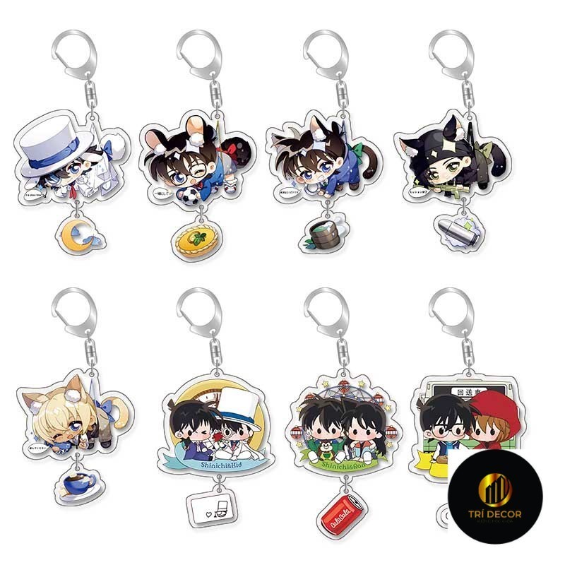 Thám tử Conan ngoại vi mặt dây chuyền móc khóa Phantom Thief Kidd Kudo Shinichi Amuro Akai Shuichi học mặt dây chuyền