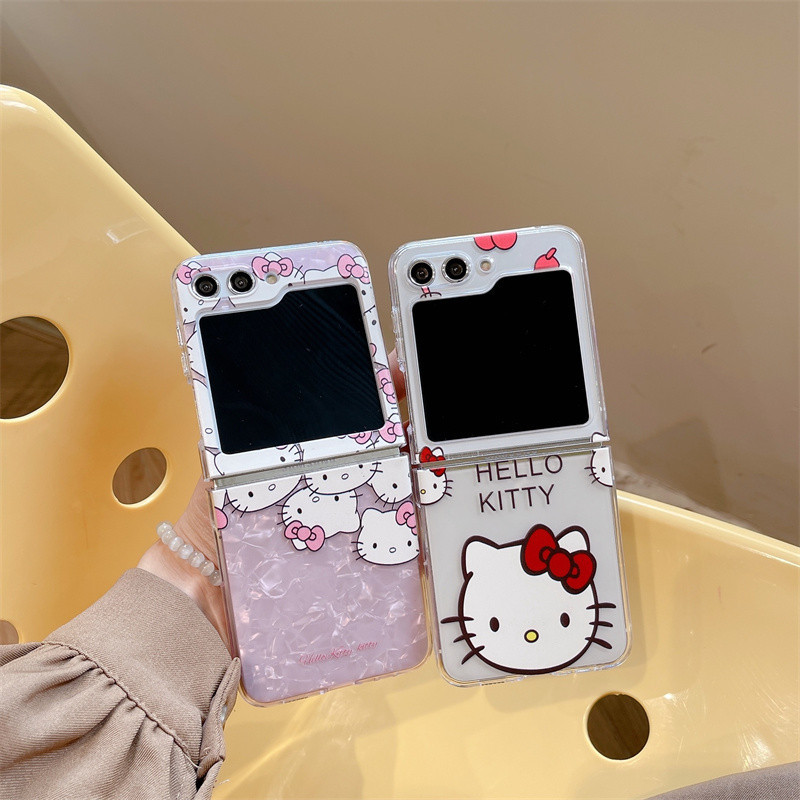 Ốp Điện Thoại Cho Samsung Galaxy Z Flip 5 Z Flip 4 Z Flip 3 Zflip5 Flip 4 3 Vỏ Họa Tiết Cắt Hello Kitty Mickey Ốp Lưng Chống Sốc
