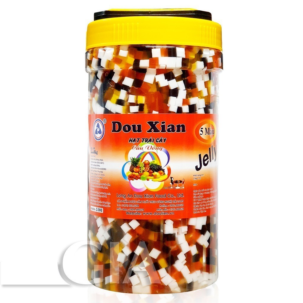 Thạch, hạt trái cây DouXian hộp 2.5kg