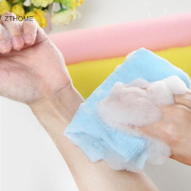Zthome Nylon Rửa Khăn Vải Làm Đẹp Da Cơ Thể Tẩy Tế Bào Chết Tắm Tắm Giặt Nóng