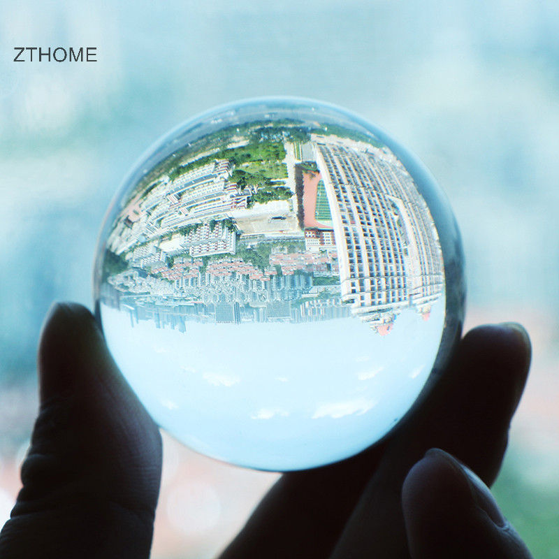 Zthome 1 Quả Cầu Pha Lê Trong Suốt Chữa Bệnh Quả Cầu Đạo Cụ Chụp Ảnh Trang Trí Nhà HOT