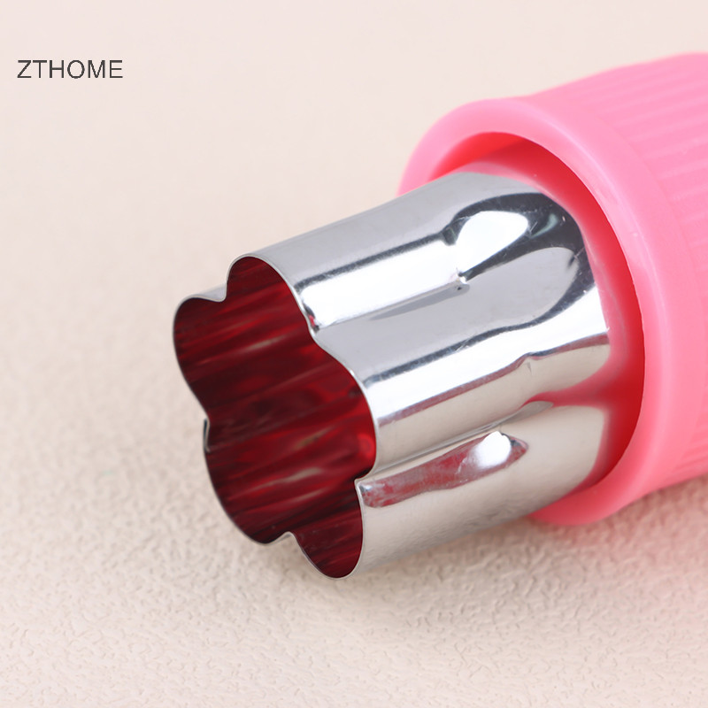 Zthome 3 Cái / bộ Hình Trái Tim Ngôi Sao Hoa Rau Củ Cắt Tay Cầm Nhựa Di Động Thép Không Gỉ Cắt Trái Cây Tiện Ích Nhà Bếp HOT