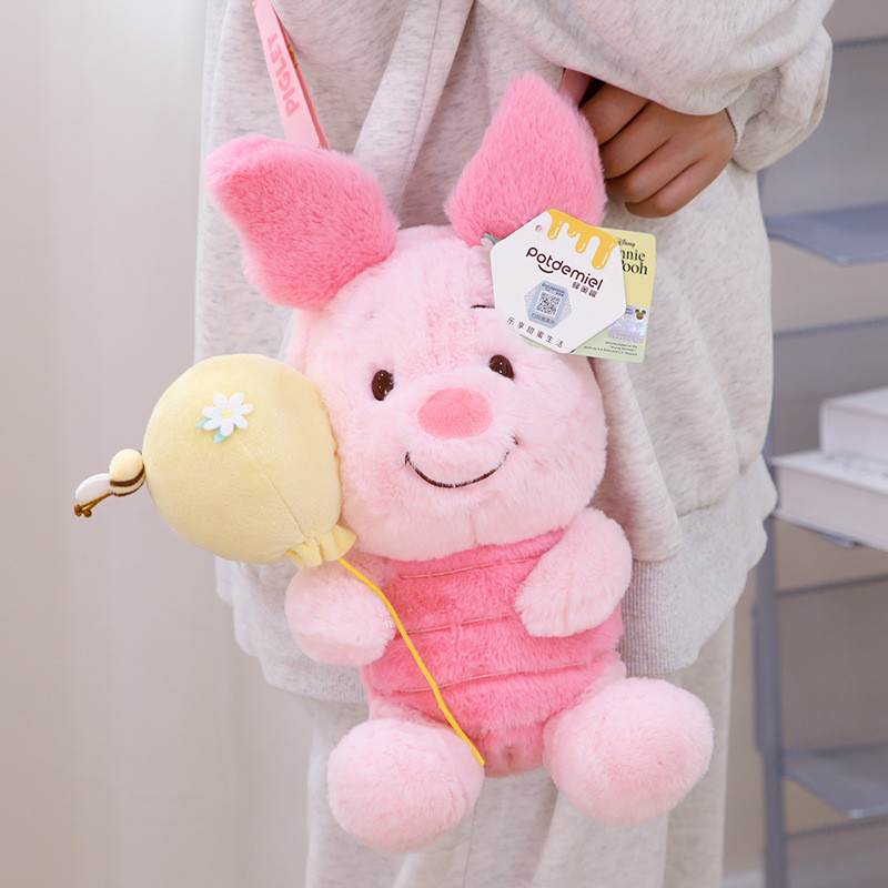 Winnie the pooh Hoạt Hình Dễ Thương Túi Đeo Vai Sang Trọng Búp Bê Ba Lô Trang Trí Ba Lô Dung Tích Lớn Túi Đeo Ngang