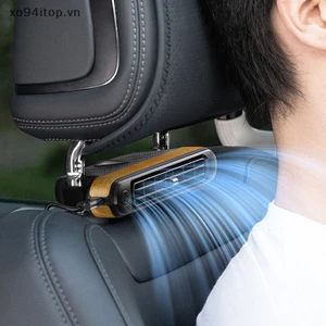 Xoitop Quạt điện gắn trên ô tô di động Quạt nhỏ để làm mát ghế bên trong ô tô Quạt xe hơi USB Dual Turbo Quạt tiếng ồn thấp Đồ dùng ô tô VN