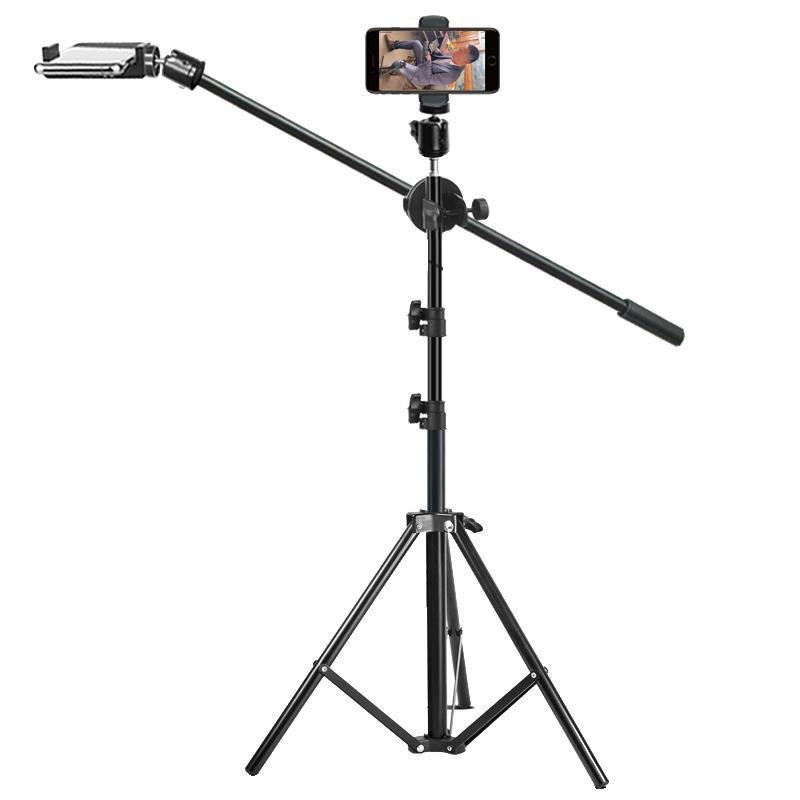 Giá đỡ điện thoại, Giá để điện thoại kèm đèn livestream 26/33cm - Chân quay điện thoại dùng cho quay chụp review