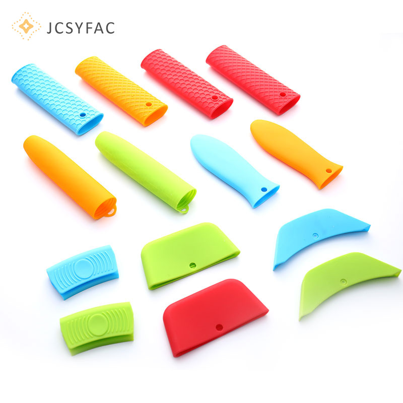 Jcsyfac 1 Chiếc Silicone Tay Cầm Nóng Giá Đỡ Nồi Cho Gang Skillets Chảo Grip Bao Mới