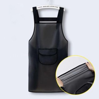 Tạp dề làm việc NOOKSTORY, Tạp dề nhà bếp chống dầu màu đen trong suốt, Tạp dề làm sạch PVC chống bụi bẩn chống thấm nước