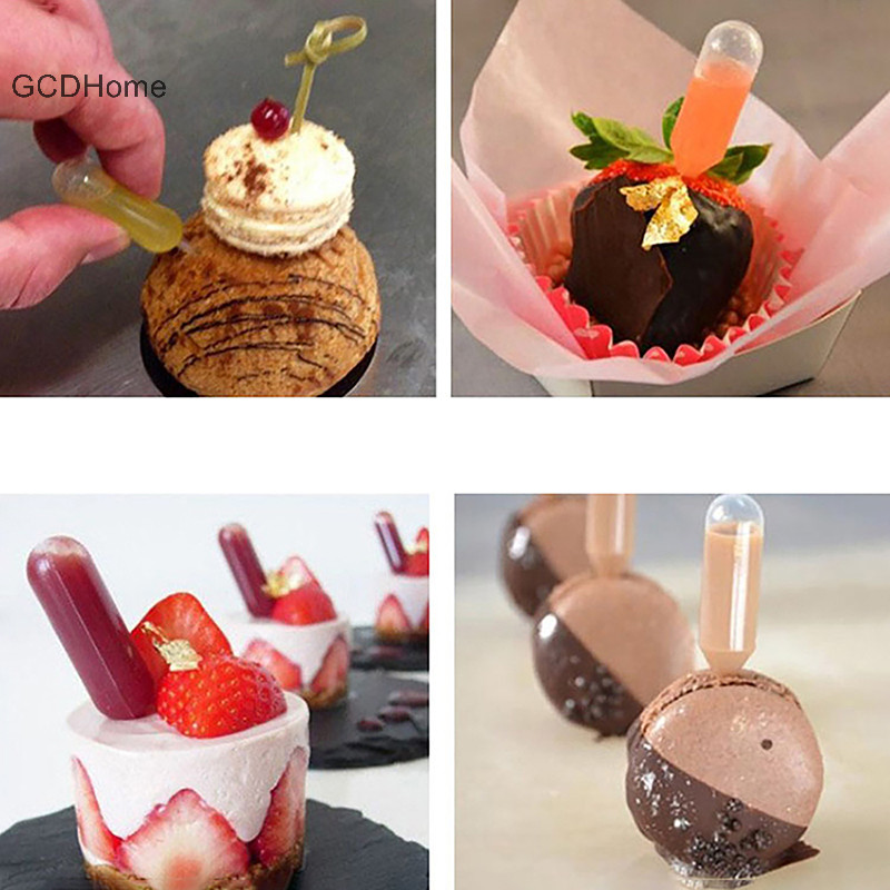 Gcdhome 50 Chiếc Chất Lỏng Bóp Nhỏ Giọt Dùng Một Lần Mứt Giọt Cho Cupcake Chuyển Nước Pipet Nhỏ Giọt Bánh Mảnh Món Tráng Miệng Dụng Cụ HOT