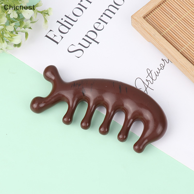[Chicnest] 1 Lược Massage Nhựa Kinh Tuyến Lược Da Đầu Mặt Mắt Vai Cổ Cạo Điều Trị Chống Tĩnh Điện Lược Răng Rộng Boutique