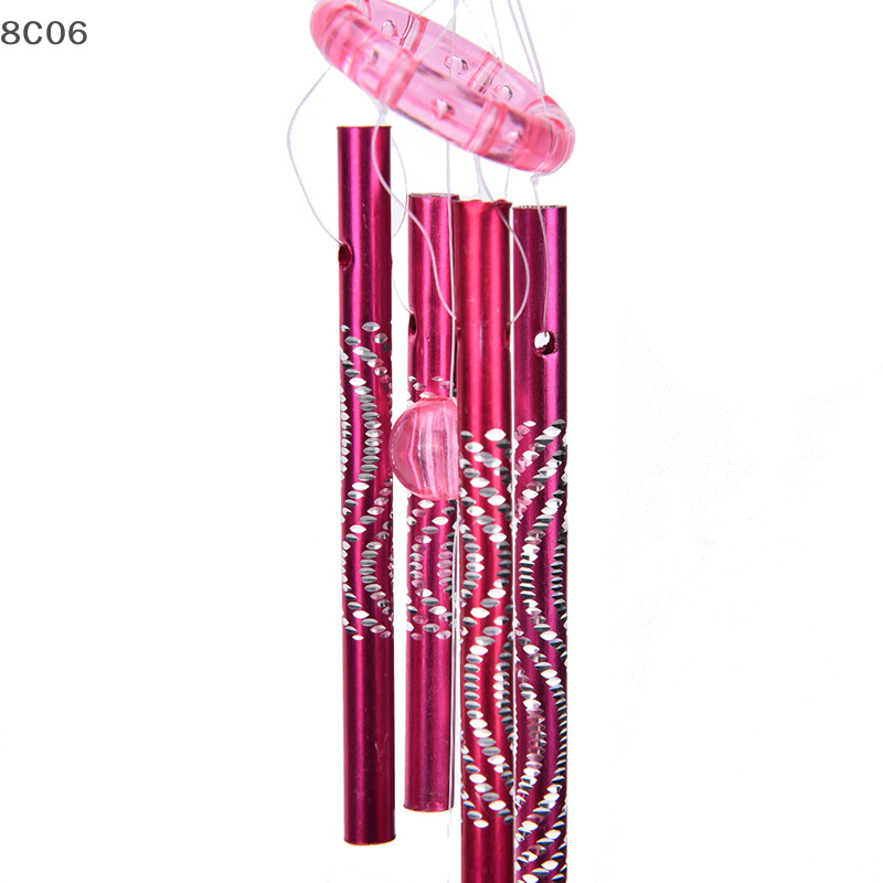 [8c06] Dolphin Creative Crystal 4 ống kim loại Chuông gió Trang trí nội thất [8C]