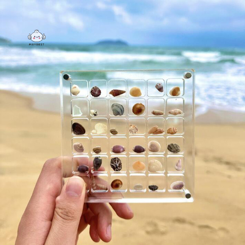 Maybest 1 Hộp Sưu Tập Đá Cho Hạt Trang Sức Móng Tay Acrylic Từ Biển Hộp Bảo Quản 36 / 64 Lưới Nhỏ Thủ Công Tổ Chức Hộp Đựng {VN}