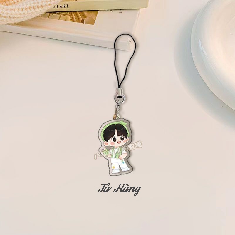 Dây treo điện thoại GIA TỘC TF TF3 in hình mica acrylic dây móc khóa idol thần tượng hoa ngữ cpop tiện lợi xinh xắn