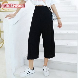 Quần Cotton Nữ Cao Cấp Rộng Trơn Quần 2024 Mùa Hè Thường Ngày Rời Tập Yoga Co Giãn Quần M-2XL