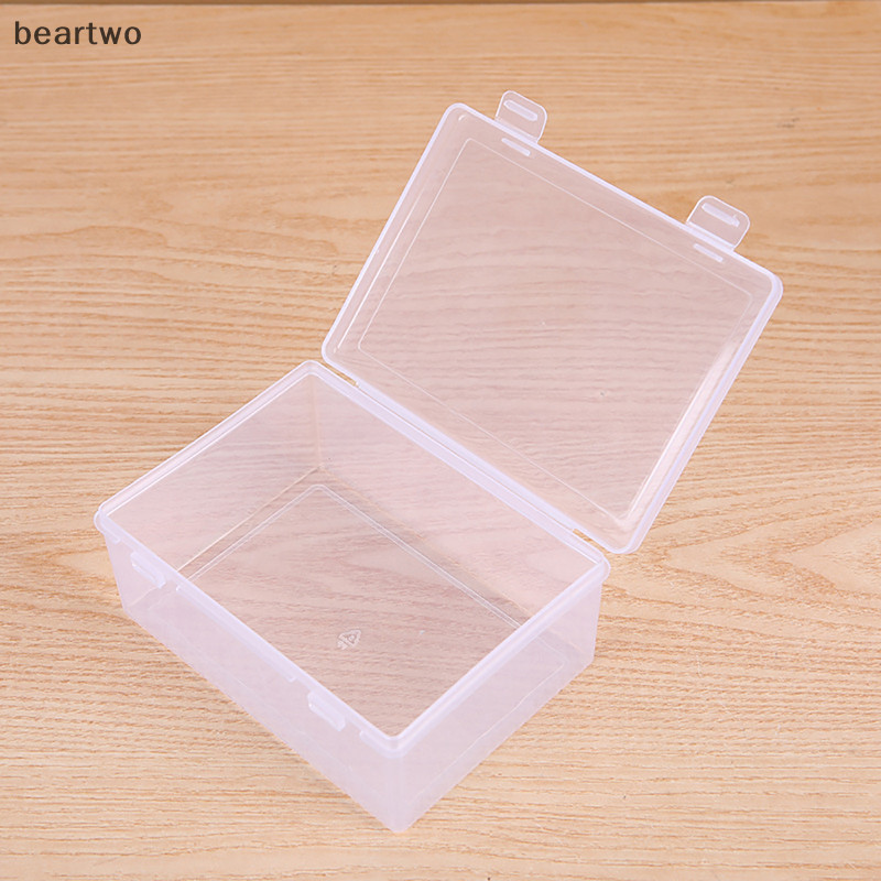 < Beartwo > Hộp Bảo Quản Mini Hộp Nhựa Nhỏ Trong Suốt Cho Các Bộ Phận Hộp Trưng Bày Trang Sức Đẹp
