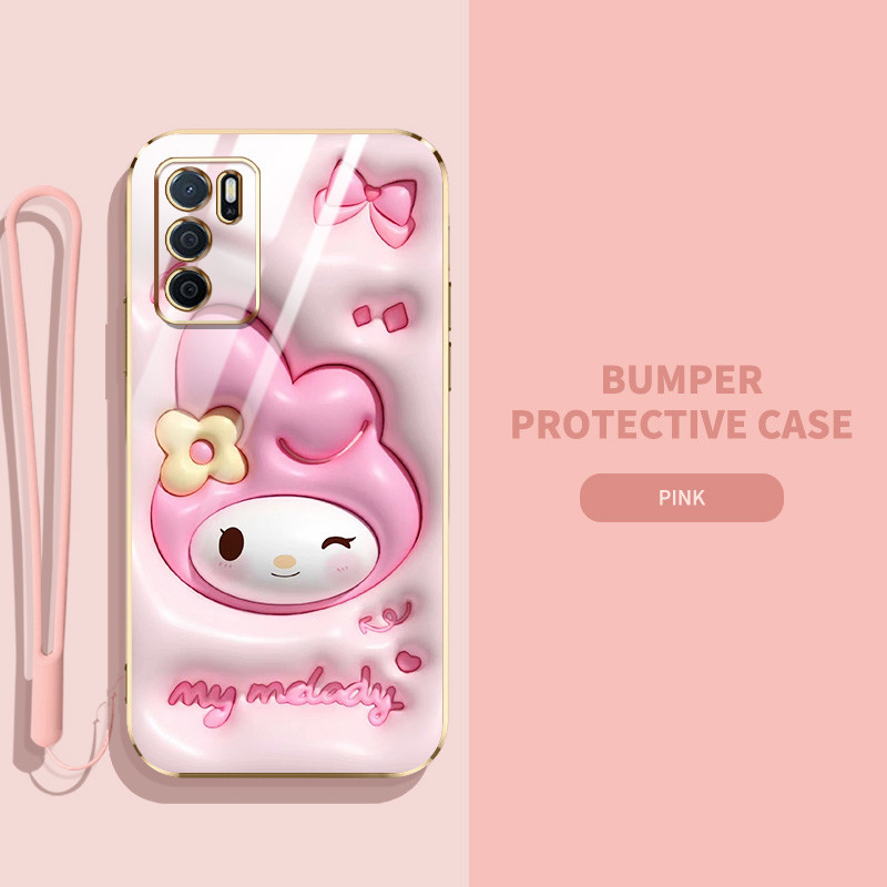Ốp Điện Thoại Hiệu Ứng Hình Ảnh YBD 3D Cho OPPO Reno 12 Pro Reno 12F Realme C65 4G A3 Pro (Ấn Độ) Hoạt Hình Dễ Thương Thỏ Khủng Long Họa Tiết Silicon Mềm TPU Bảo Vệ