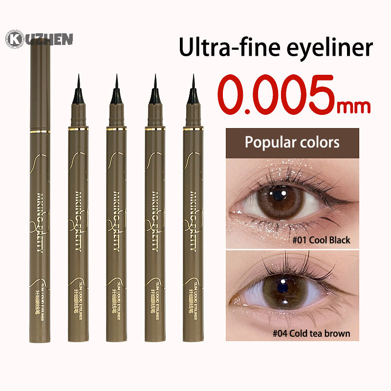 Kuzhen 0,005mm Bút kẻ mắt dạng lỏng chống mồ hôi chống thấm nước siêu mịn Nhanh khô dài Lasg Dụng cụ trang điểm dành cho nữ HOT