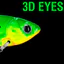 3.5g / 5g / 7g / 10g / 14g Muỗng Mồi Kim Loại Đầy Màu Sắc VIB Chìm Jig Mắt 3D Muỗng Spinner Mồi Cứng Có Móc Treble Đôi