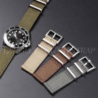 Dây đeo đồng hồ Nylon sợi lanh tự nhiên 20mm 22mm Dây đeo đồng hồ bằng vải mềm Phát hành nhanh Thể thao Sea Diver Master Watchband Dây đeo cổ tay màu đen Bay nữ Nam dệt vòng tay dệt