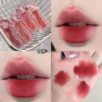 【Delivery in 1-3 days】Gege Bear Velvet Matte Cream Lip Pure Dưỡng Ẩm Lâu Dài Học Sinh Son Bóng Son kem
