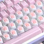 Pink Cat Paw Keycap Bàn Phím Cơ DIY Sáng Tạo Hoạt Hình Corgi Mông Silicone Personlized Rock Paper Kéo Thumbs-up