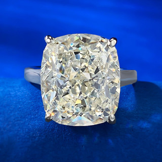 Châu Âu Mỹ ins Phong Cách Mới Vuông 12 * 14 Kim Cương Carbon Cao 6 Carat Hoa Đá Cắt Mở Nhẫn Nữ