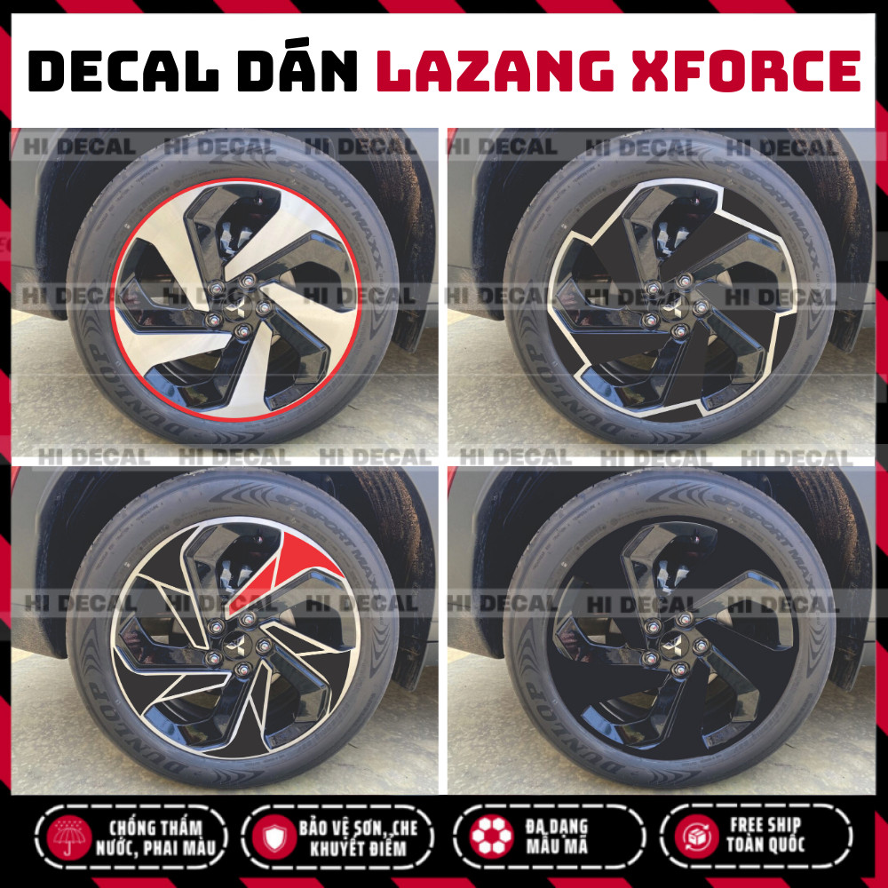 Tem Mâm Xforce, decal dán mâm Xfoce ,tem trang trí cao cấp chống thấm nước, tạo điểm nhấn