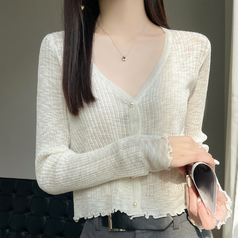 YAYUAN Short Knitted Cardigan Women's