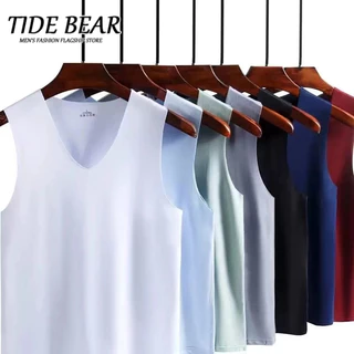 VG Ice silk vest nam mùa hè khô nhanh cỡ lớn áo thun thể thao dáng rộng