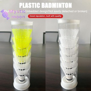 Xô cầu lông nhựa đầy màu sắc, quả nylon chống chơi [Mới]