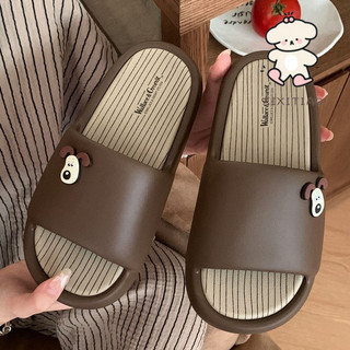 Xixitiao Nhà Vui Vẻ Chó Chủ Dễ Thương Dép Mùa Hè Cặp Đôi Hoạt Hình Thời Trang Flip-Flops