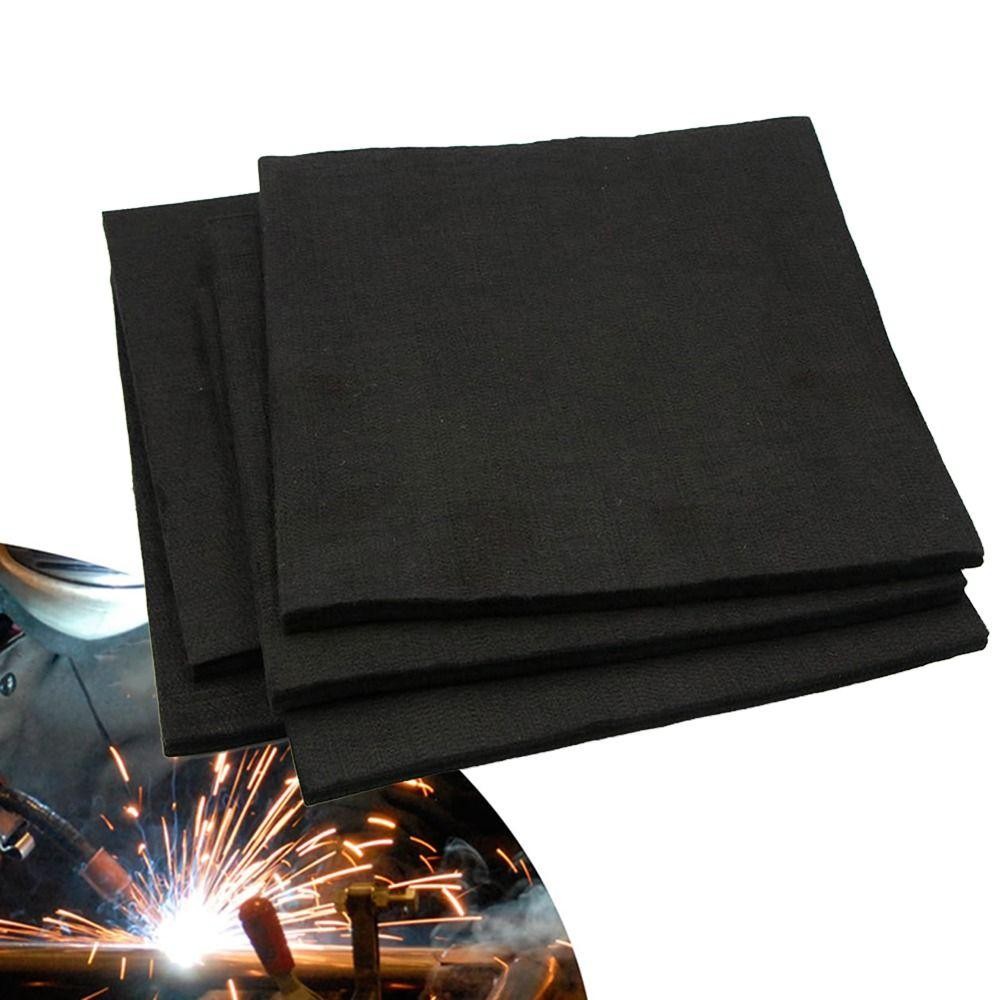 Thảm chống cháy SIMPLEAID, Tấm chăn hàn màu đen bằng vải chống cháy, Chất liệu nhỏ chịu nhiệt bền lên đến 1800°Hàn nỉ Carbon F