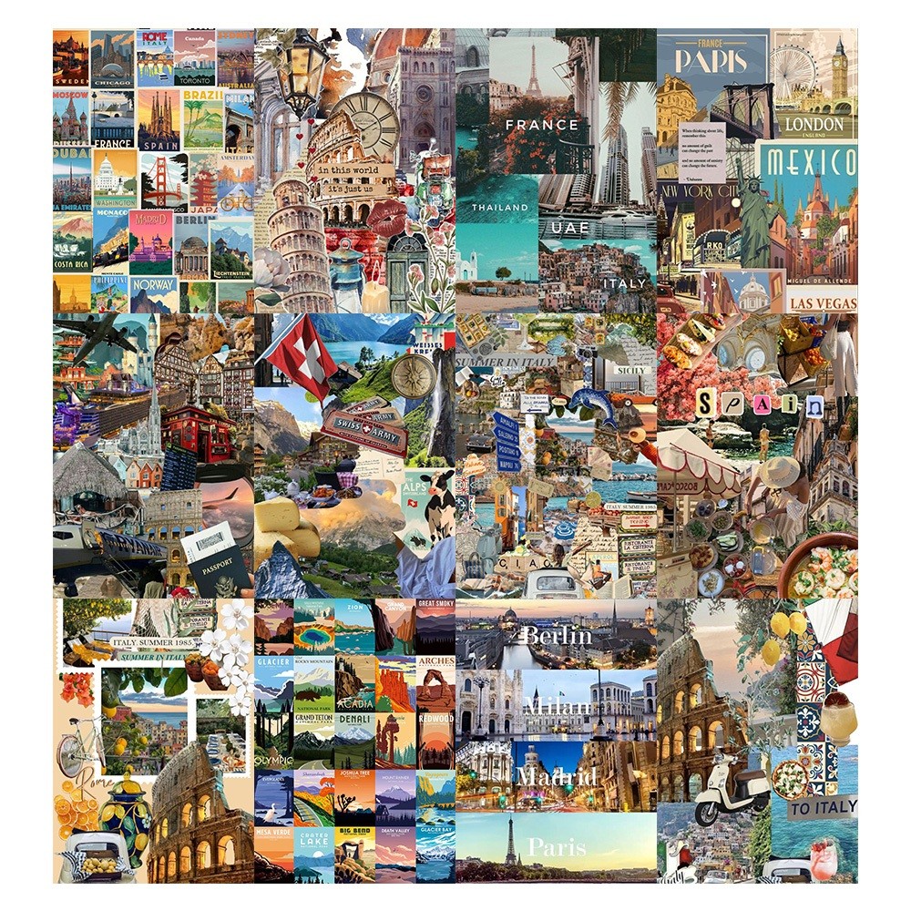 [DECAL] A4 In Màu - Set 50 Tờ Poster Giấy Dán Tường - HÌNH POSTER TRAVEL DU LỊCH - Decor Trang Trí Nhà | MS: 111567