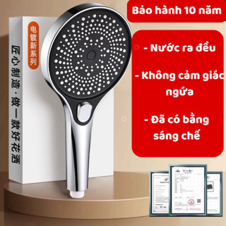Vòi Sen Tăng Áp Siêu Mạnh, Bộ Vòi Hoa Sen Đủ Bộ Dây Và Giá Đỡ Bằng Kim Loại NGÓI HOME - VS01